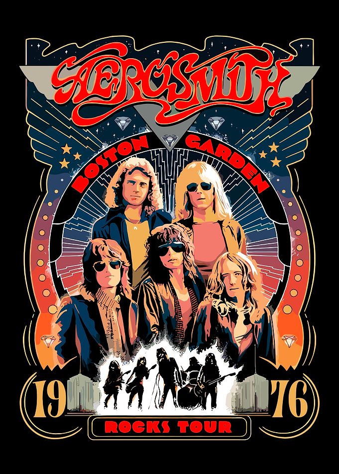 Aerosmith 1976 Rocks Tour Poster