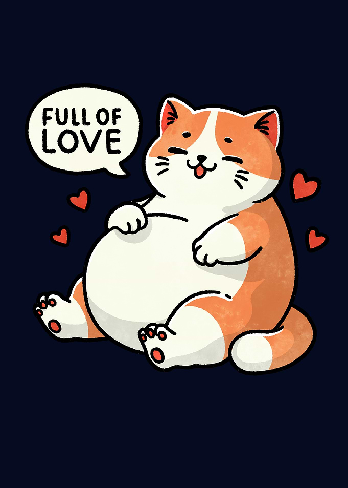 Cute Cat Full of Love