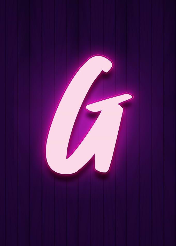 Neon Pink Letter G