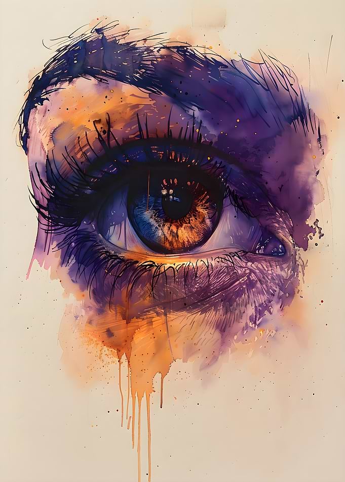 Purple Watercolor Eye