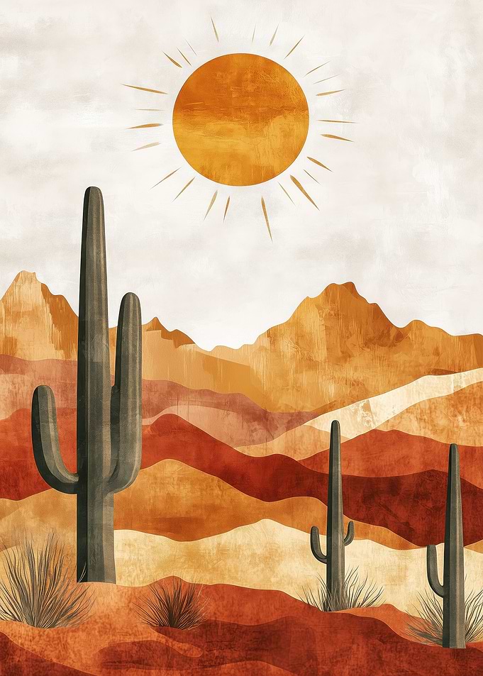 Desert Sunset Landscape