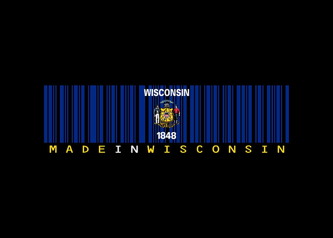 Wisconsin Barcode Flag
