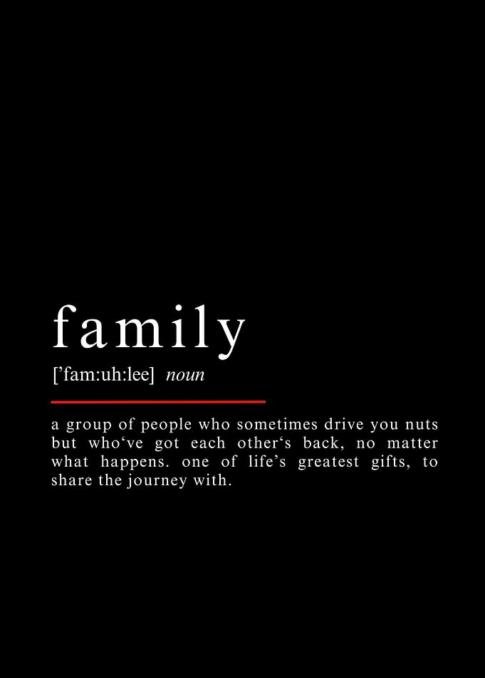 Family Definition Quote Print