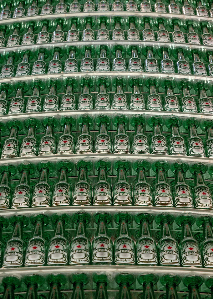 Green Beer Bottles Wall