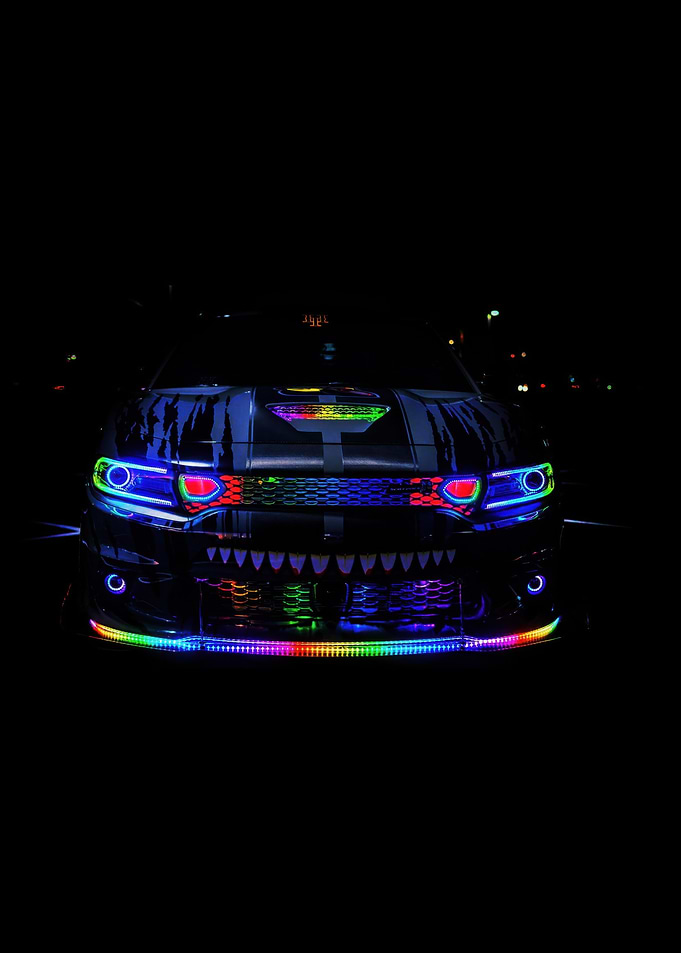 Custom Car with LED Lights