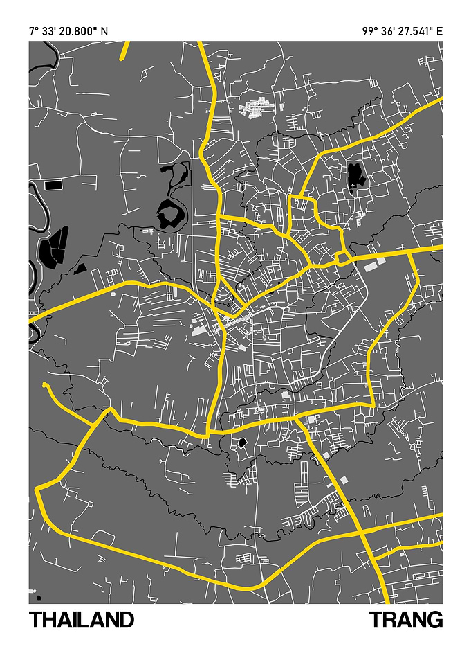 Trang City Street Map