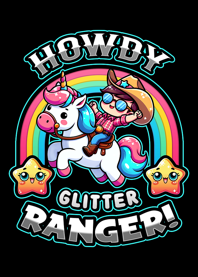 Kawaii Cowboy Howdy, Glitter Ranger!