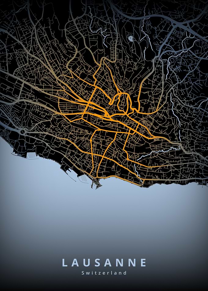 Lausanne City Map