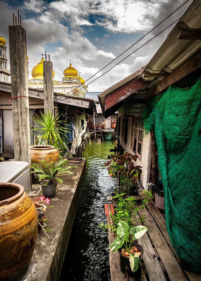 Narrow Canal in Southeast Asia