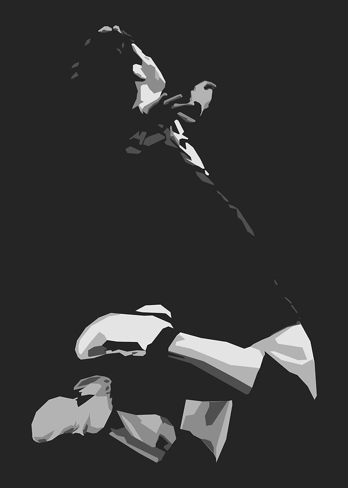 Silhouette of a volleyball player