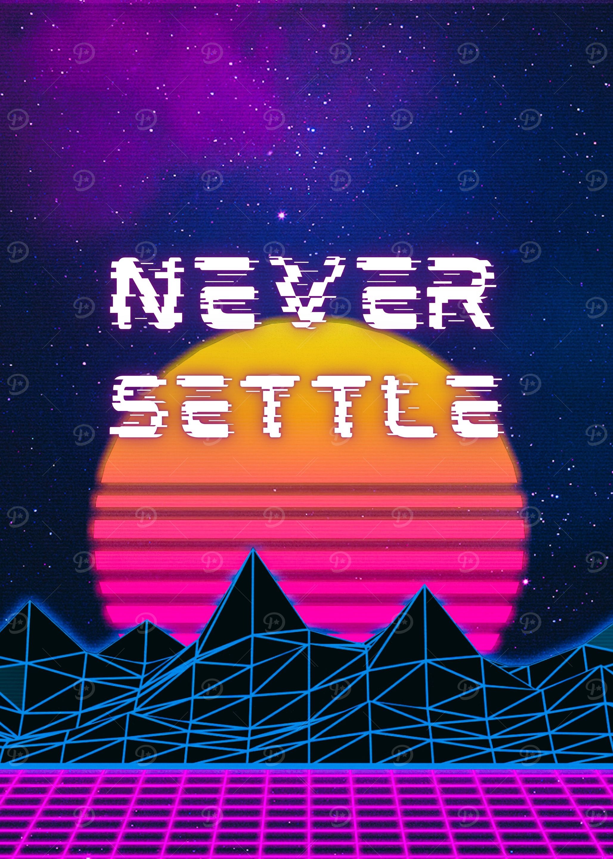 Retro Sunset Motivational Art