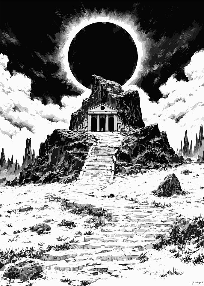 Temple Under Eclipse