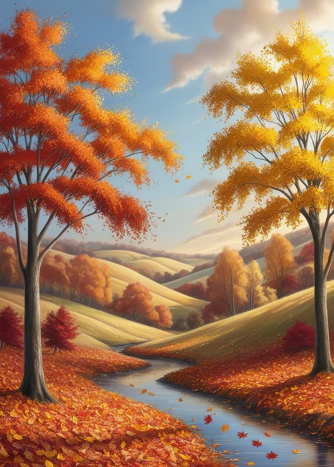 Autumn River Landscape