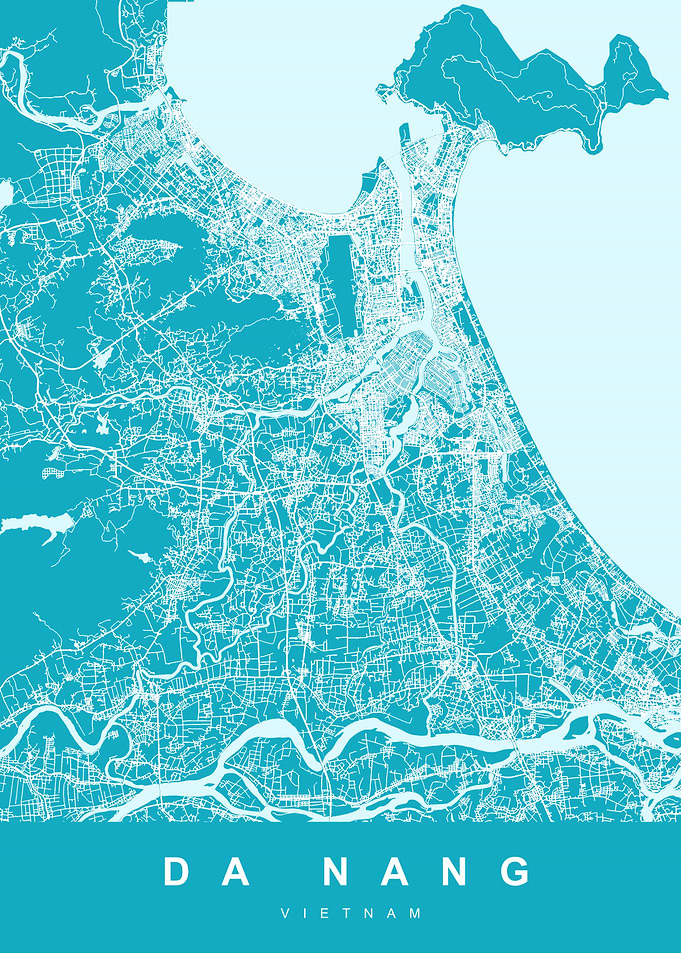 Danang City Map Vietnam