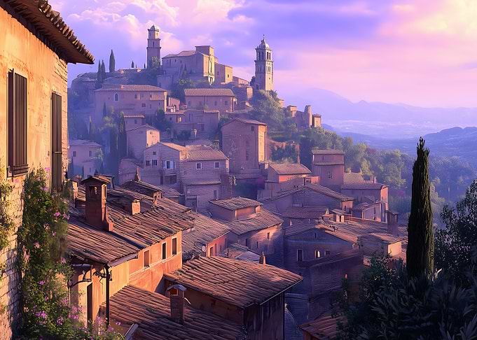 Medieval Hilltop Village