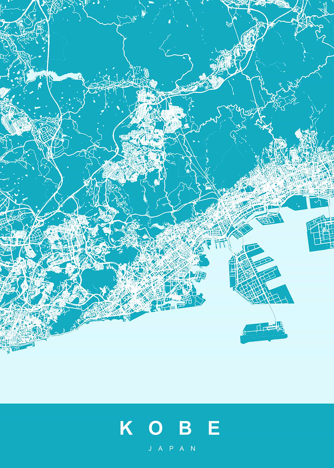 Kobe City Map Japan