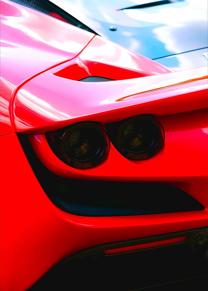 Red Sports Car Taillights