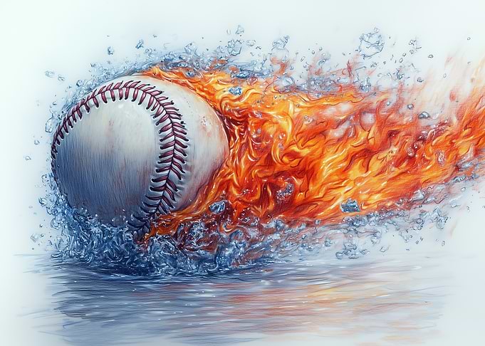 Baseball on Fire
