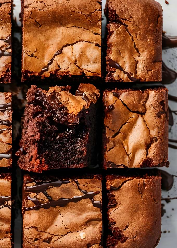 Chocolate Brownies with Drizzle