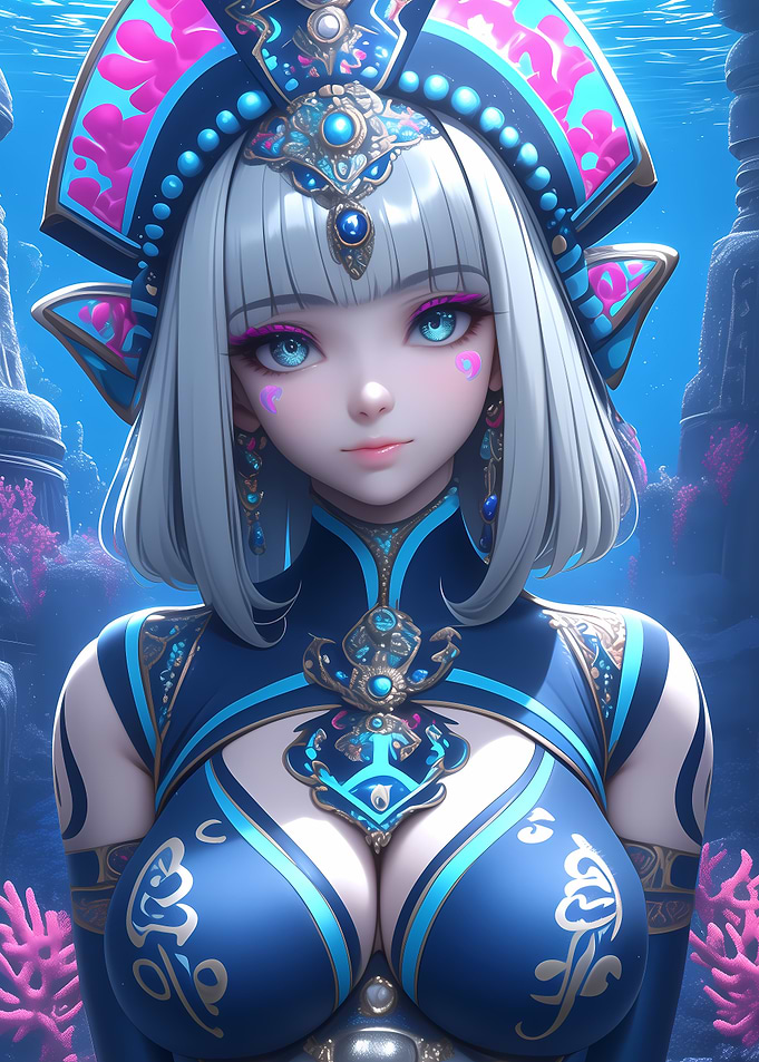 Anime Girl Underwater Princess