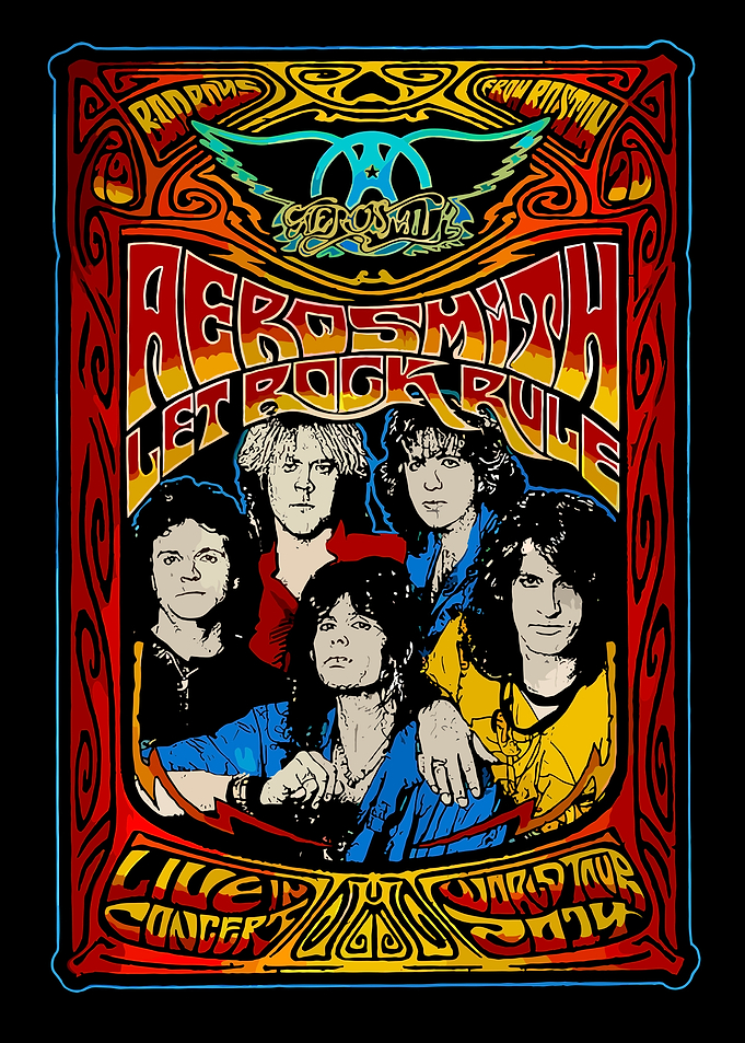 Aerosmith Let Rock Rule Concert Poster
