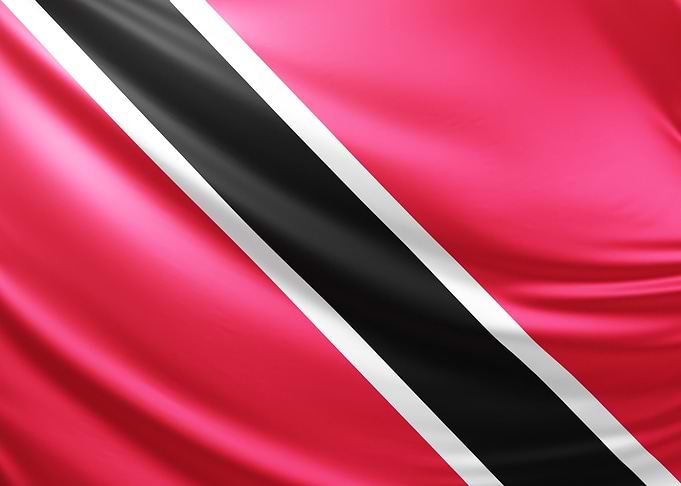 Trinidad and Tobago Flag, realistic flag