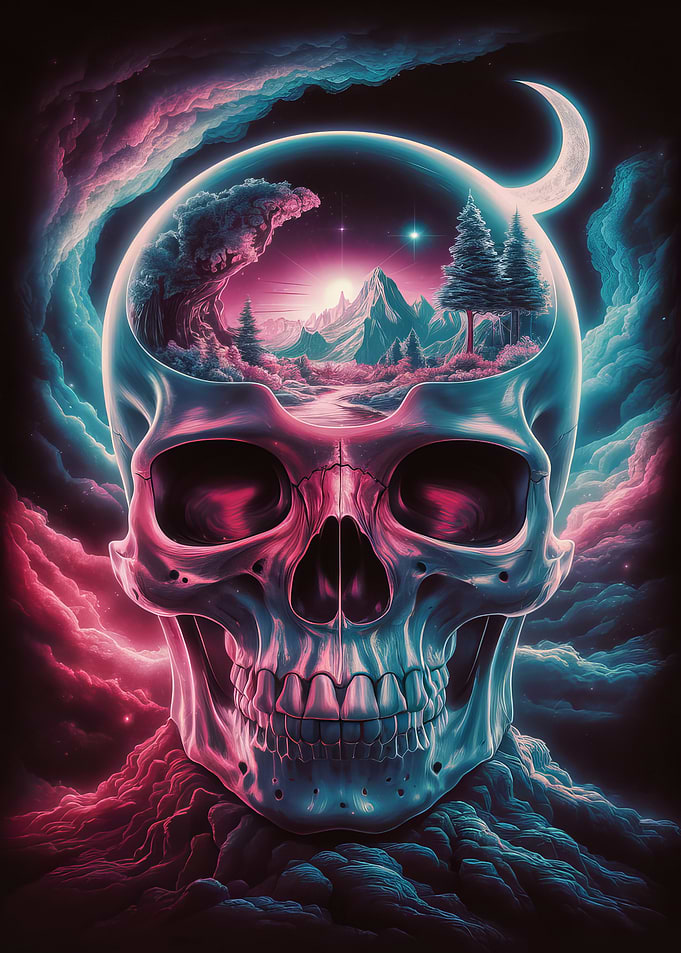 Skull with Inner Landscape