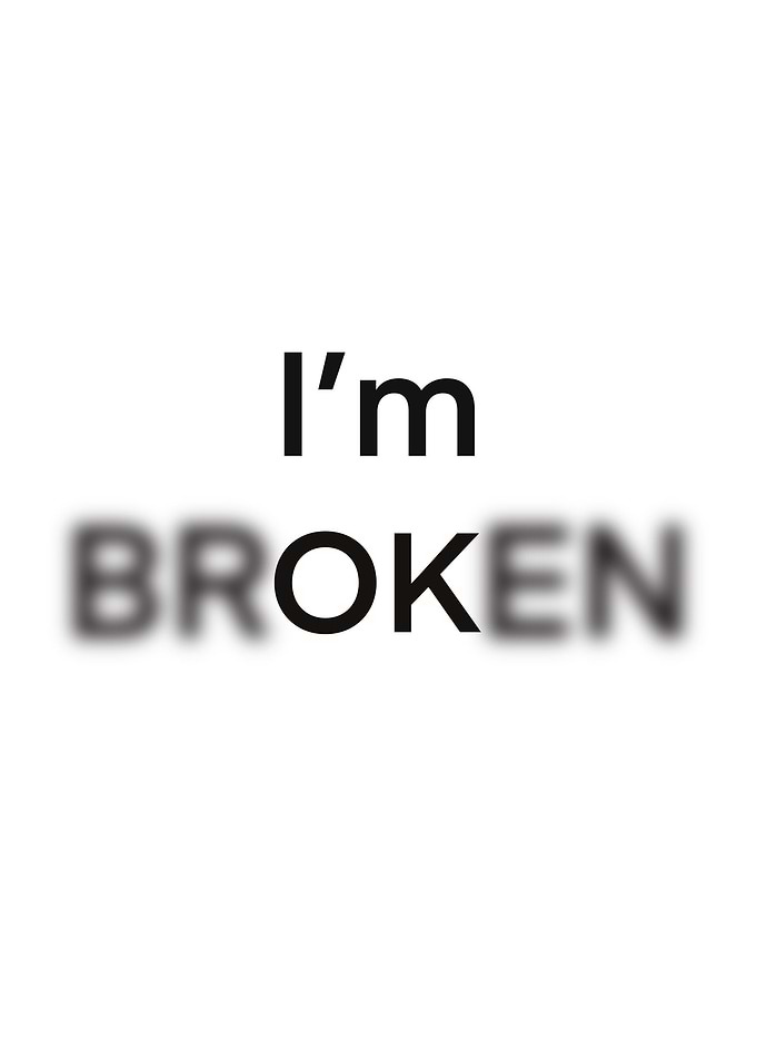 I'm Broken Text Art