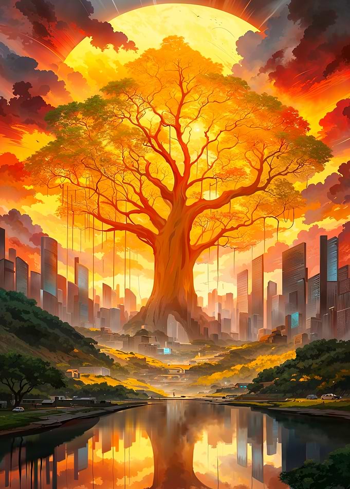 Giant Tree Cityscape