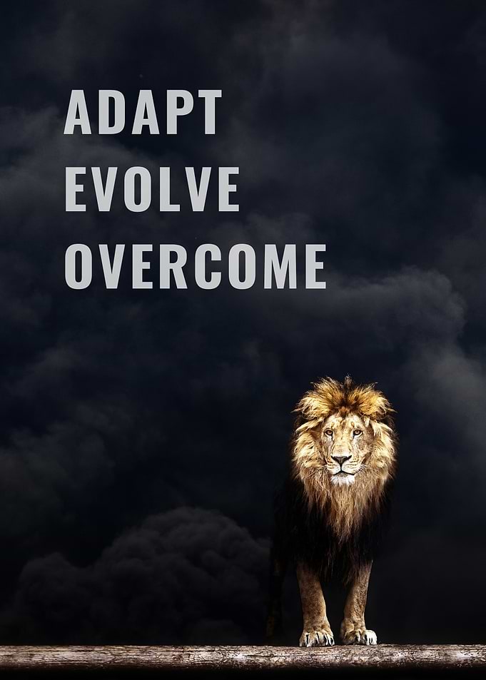 Lion with Motivational Quote