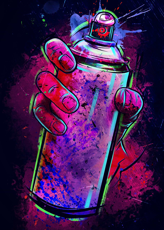 Spray Paint Can Art