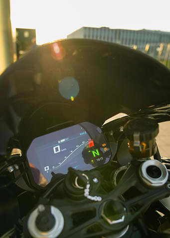 Motorcycle Dashboard Close-up