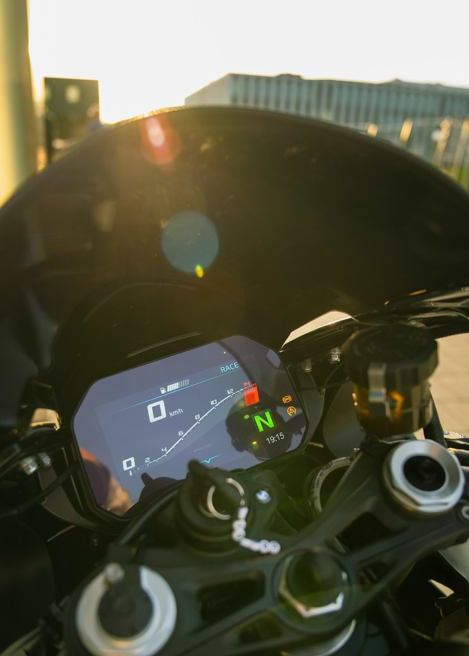 Motorcycle Dashboard Close-up