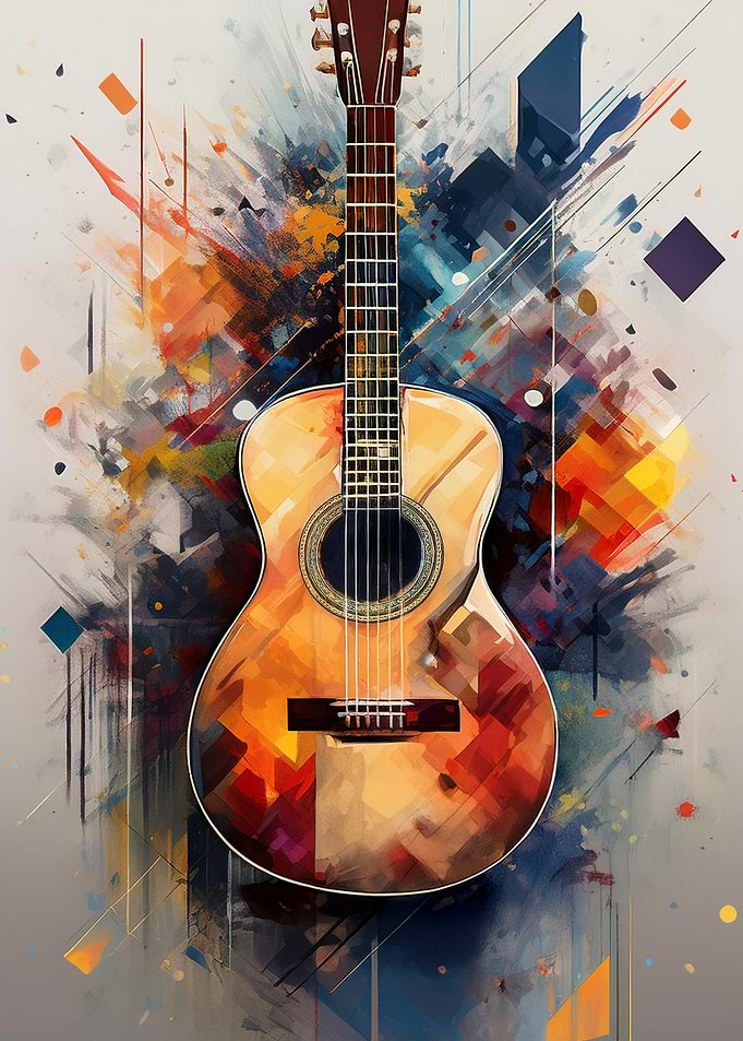 Abstract Guitar Art