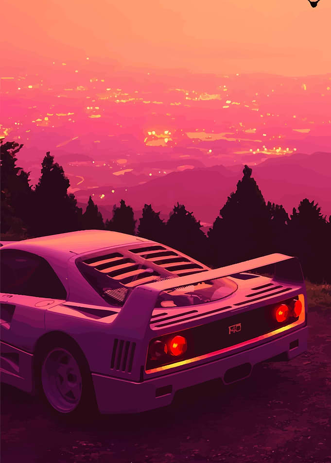 Ferrari F40 Sunset