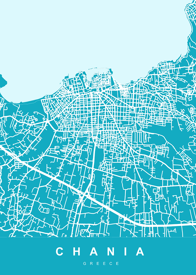 Chania City Map Greece