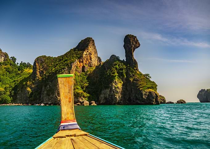 Boat Trip Through Limestone Cliffs