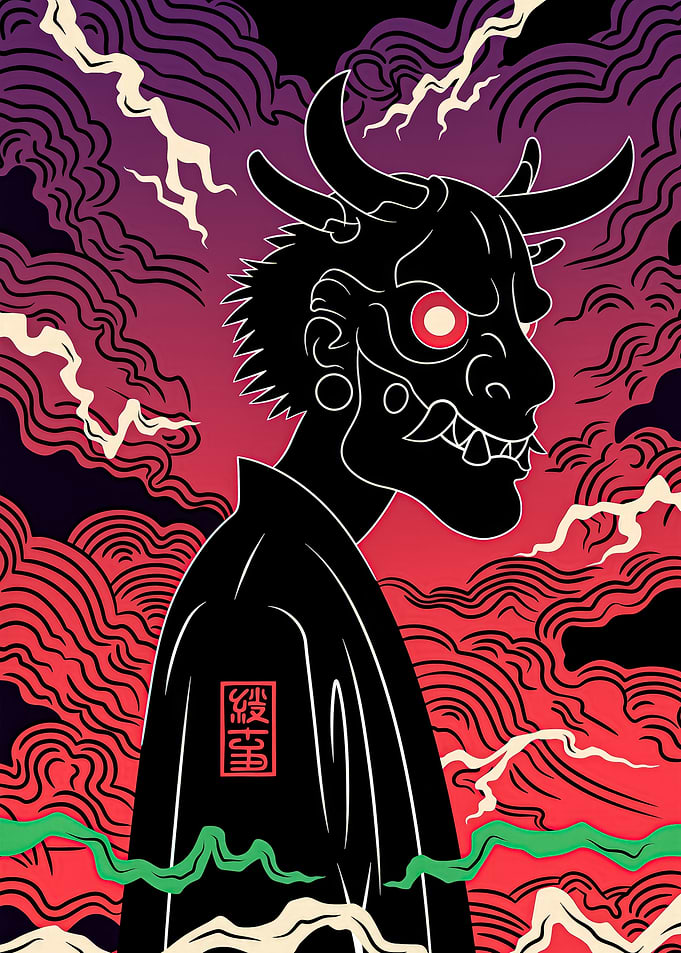 Dark Art of Oni Mask