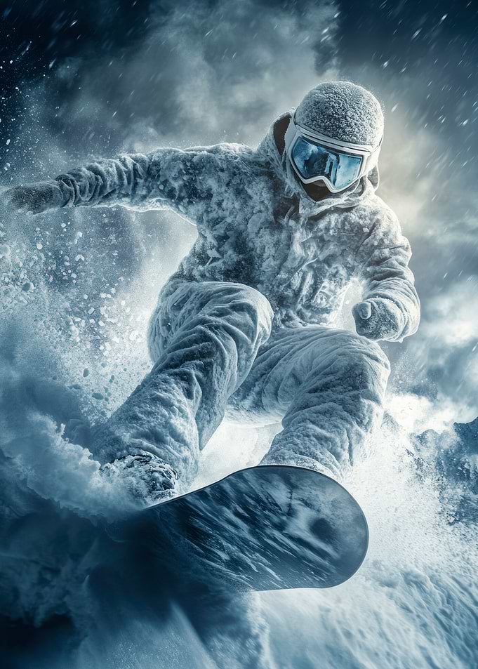 Snowboarder in Storm
