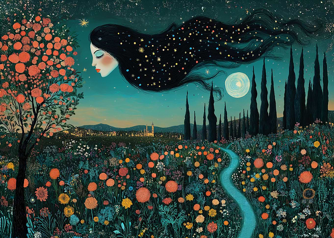 Dreamy Night Landscape