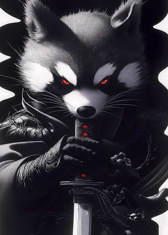 Rocket Raccoon Samurai Animal