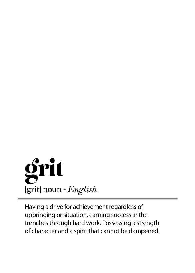 Grit Motivational Wall Art – Achieve Success with Strength