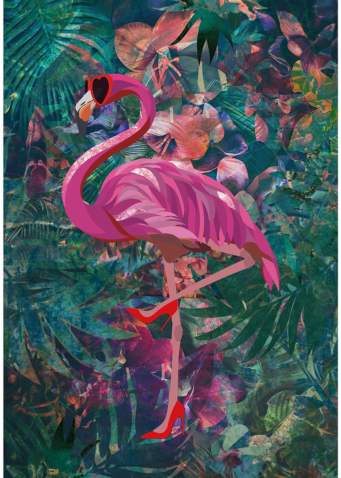Fashion Flamingo Tropical Jungle