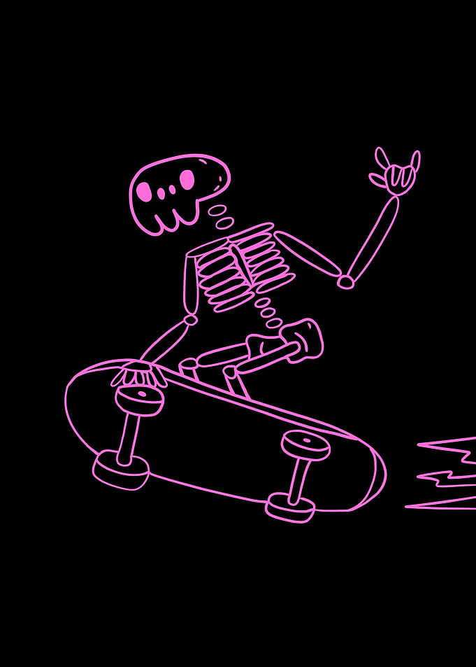 Skeleton Skateboarding