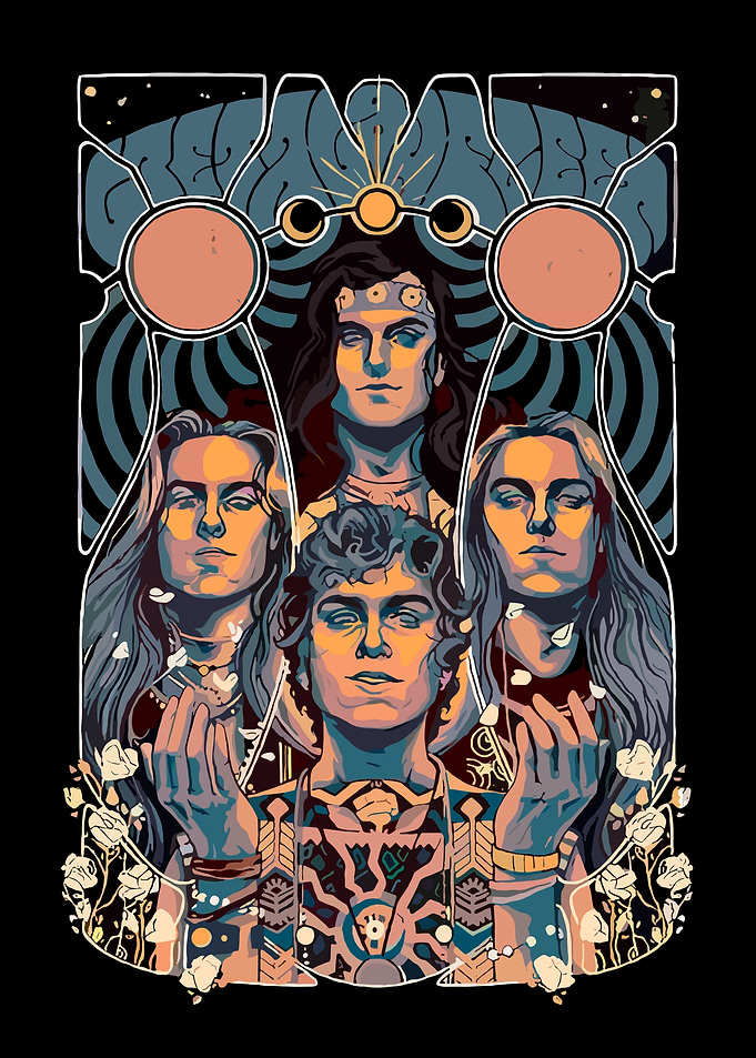 Four Figures in Cosmic Art
