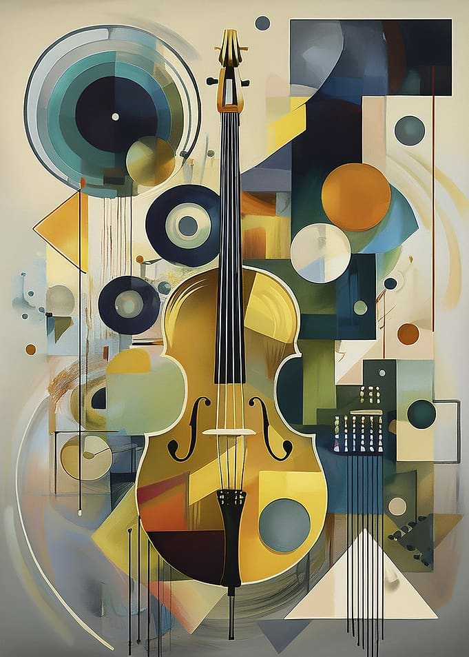 Cello Abstract Art