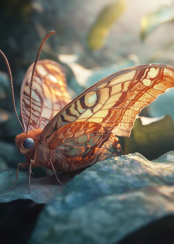 Moth on Leaf