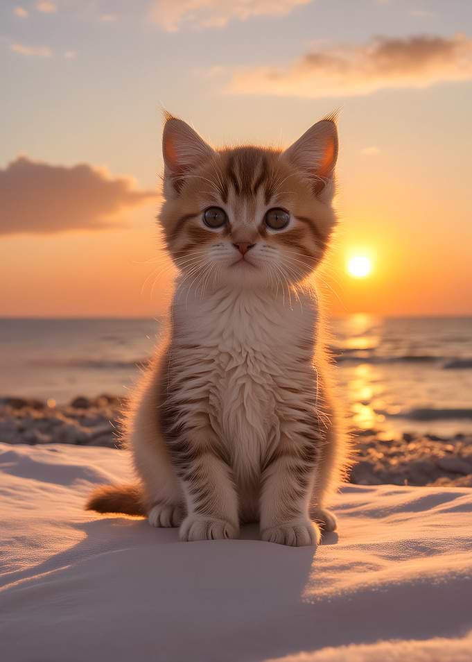 Kitten at Sunset