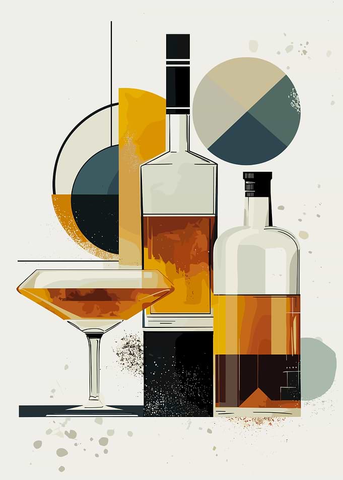 Original Whiskey and Cocktail Poster