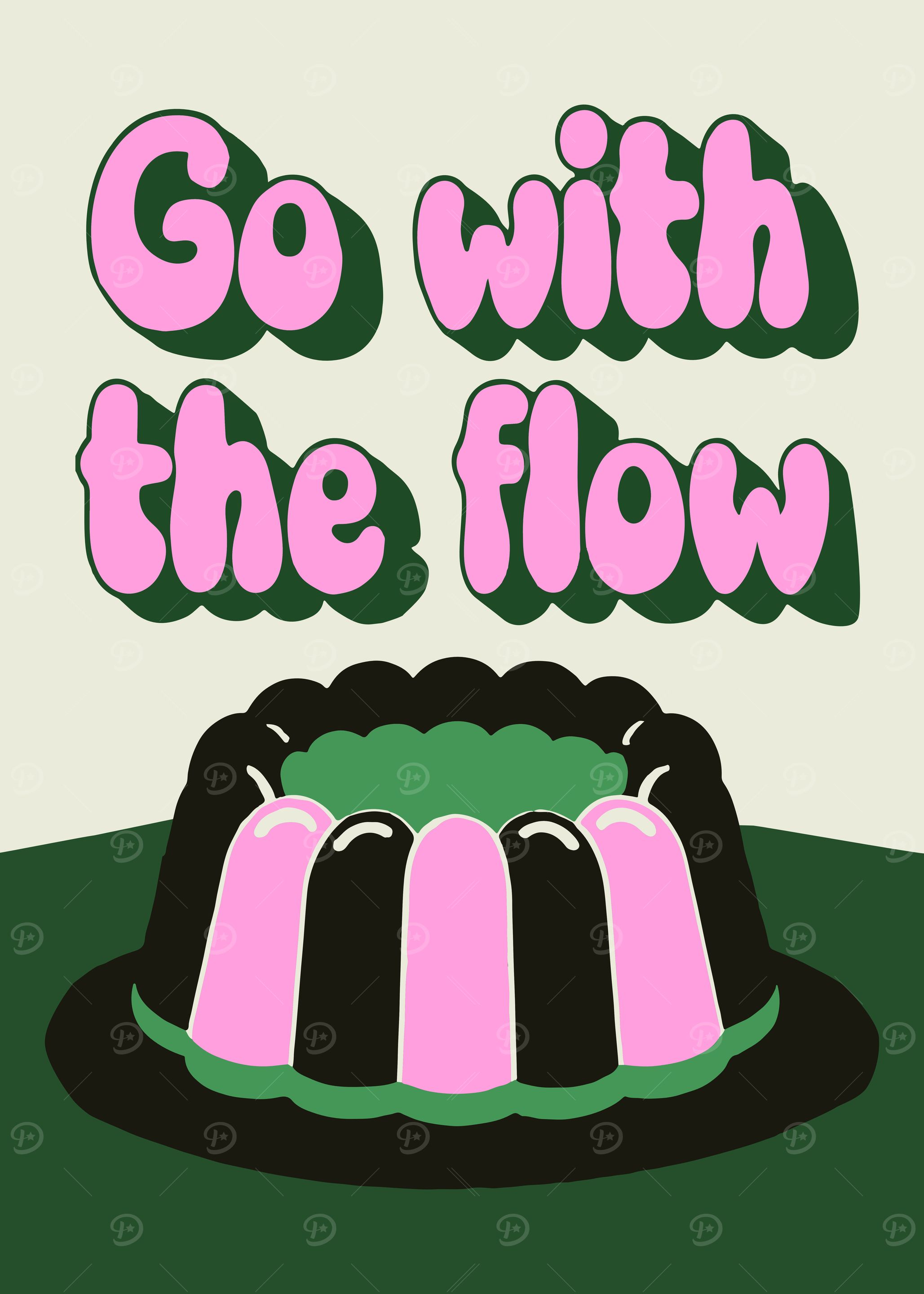 Funny Colorful Flow Quote Jelly Mold